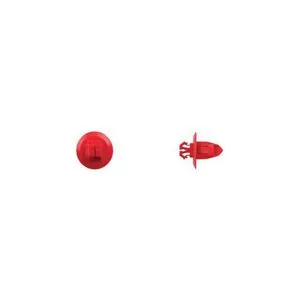 Disco Automotive Hardware 9946PK Fender Molding Retainer, 17 mm Dia Head x 13 mm L Stem x 23/64 in Hole, Nylon, Red