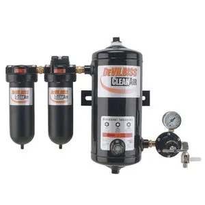 DeVilbiss 3-stage desiccant air dryer system