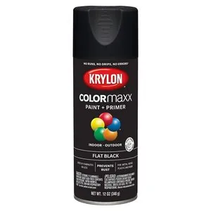 Krylon Flat Black; 12 oz. Aerosol