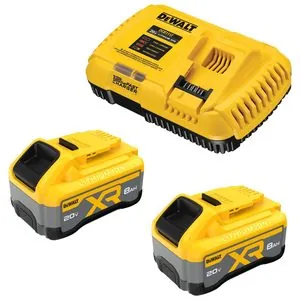 DeWalt 20V MAX XR POWERPACK 8Ah Battery 2-Pack with Charger