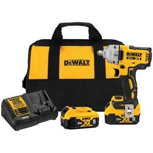 DeWalt 20V MAX* XR 1/2-in. Mid-Range Impact Wrench Kit with Hog Ring Anvil