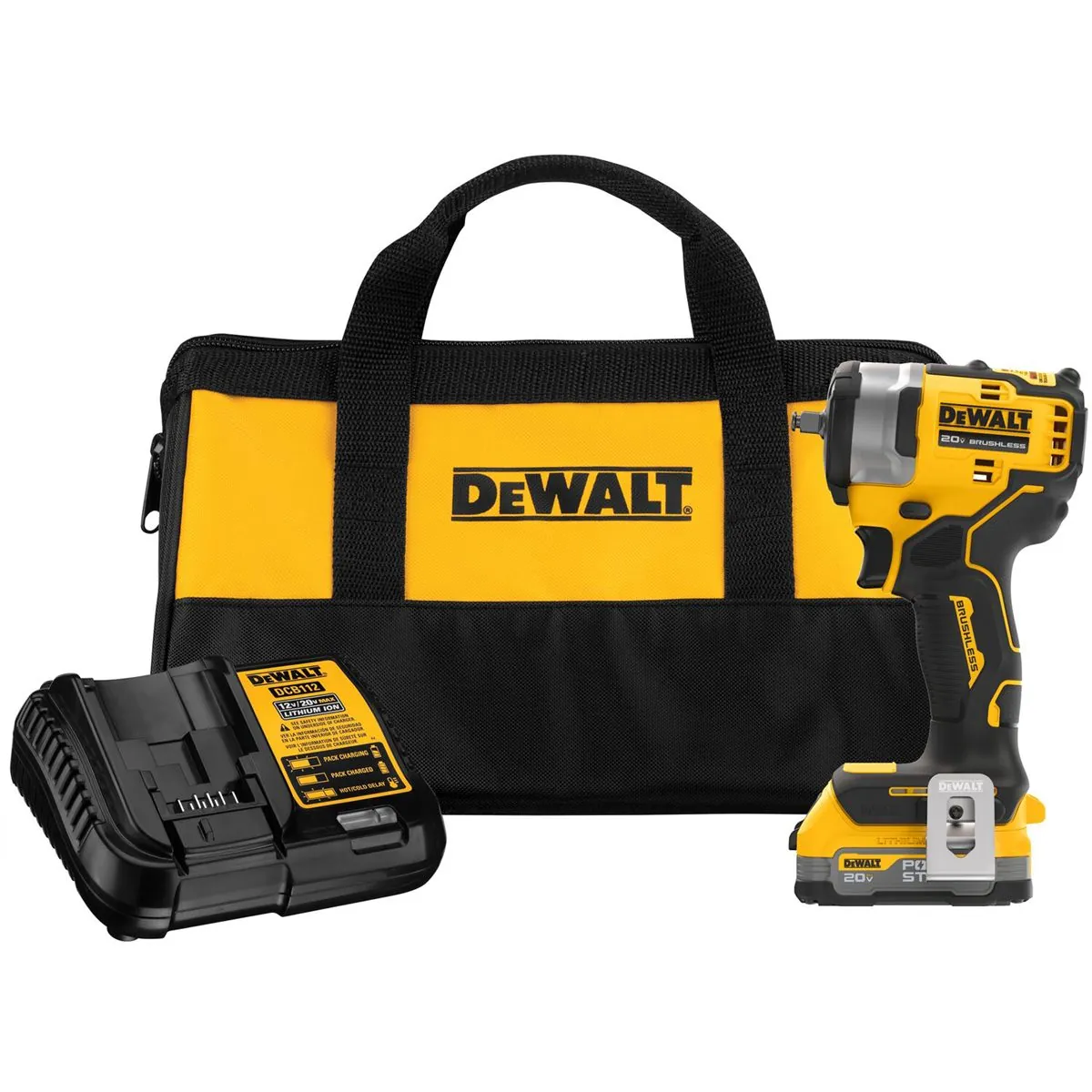 DeWalt 20V MAX* 3/8“ Impact Wrench with Hog Ring Anvil Kit