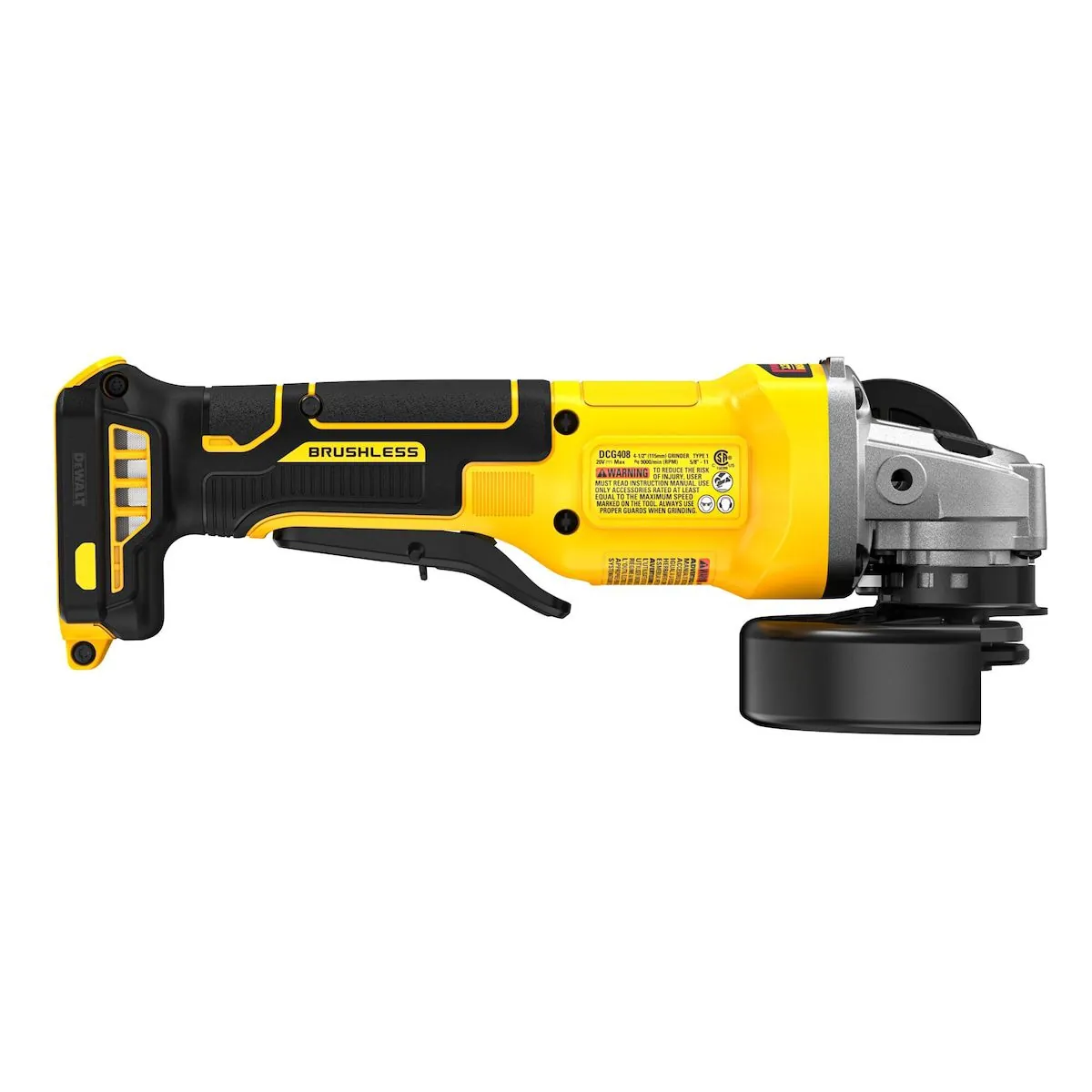 DeWalt 20V MAX* Brushless Cordless 4 1/2-in. Paddle-Switch Grinder (Tool Only)