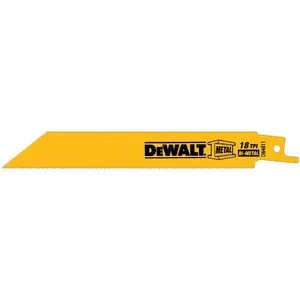 DeWalt 6-in. 18 tpi Straight Back Bi-Metal Reciprocating Blade (100 pk)