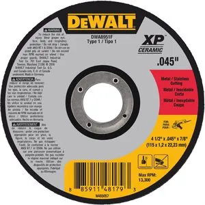 DeWalt 6" x .045" x 7/8" XP Ceramic Type