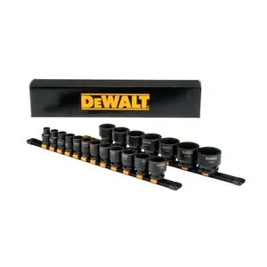 DeWalt Impact Socket Set, 19-Piece, 1/2" Drive Sae