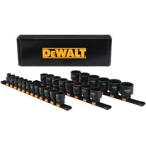 DeWalt 26 Piece 1/2 in Drive Metric Impact Socket Set 6 PT