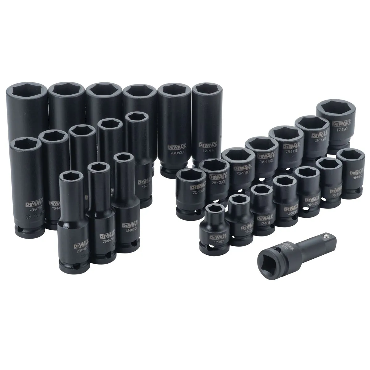 DeWalt 30-pc 1/2" Drive Metric 6-Point Comb