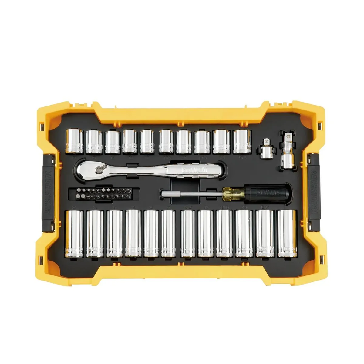 DeWalt 85 Piece Mechanics Tool Set with ToughSystem Trays