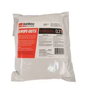 Devilbiss DeWipe-Outs 803418 Pre-Saturated Prep Wipe, 11 in x 17 in, Like Acetone, Pouch Packing