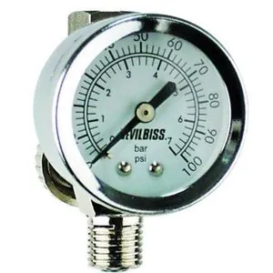Devilbiss HAV-512 High Output Air Adjusting Valve with Gauge, 1/4 in MNPT inlet x 1/4 in FNPT Outlet