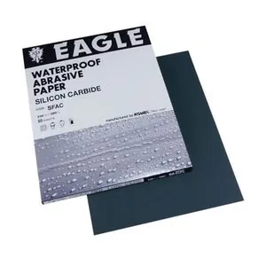 Eagle Abrasives, Inc. KOVAX 102-2000 Sanding Sheet, 9 in W x 11 in L, 2000 Grit, Silicon Carbide Abrasive, Paper Backing, Wet