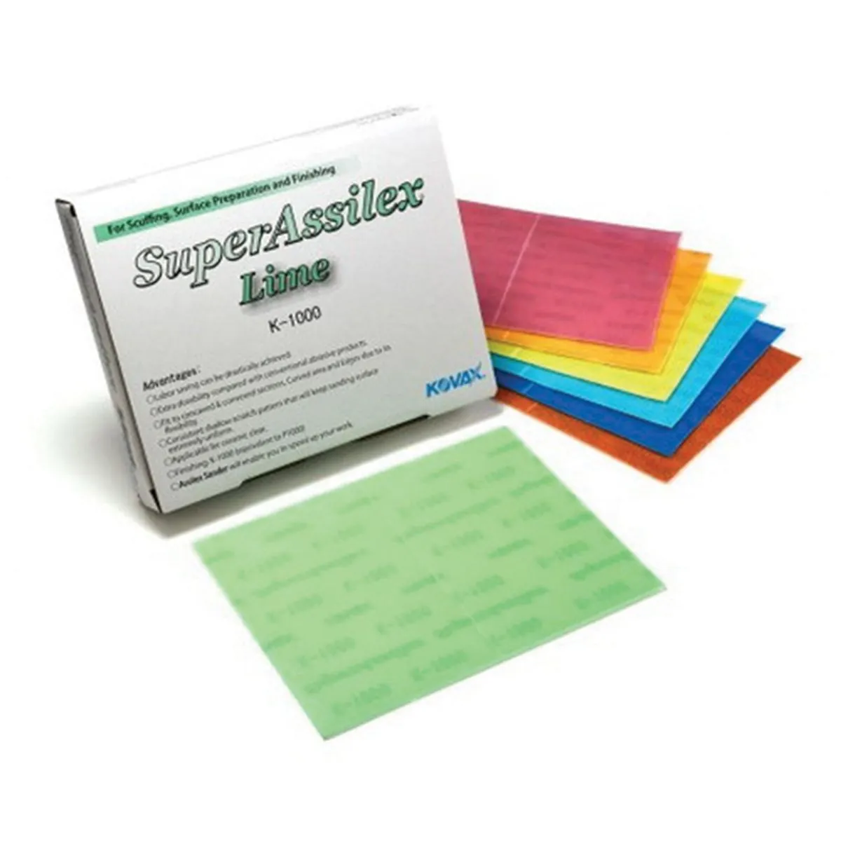 Eagle Abrasives, Inc. KOVAX Super Assilex 191-2517 Sanding Sheet, 130 mm W x 170 mm L, 240 Grit, K-240 Grade, Ceramic Alumina, Brown