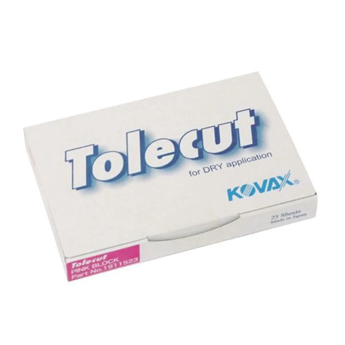 Eagle Abrasives, Inc. KOVAX Tolecut 191-1523 Sanding Sheet, 70 mm W x 114 mm L, 1500 Grit, Aluminum Oxide Abrasive, Pink, Dry