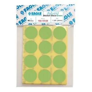 Eagle Abrasives, Inc. KOVAX Tolecut 192-15128 Touch-Up Abrasive Disc, 1-3/8 in, 2000 Grit, Stickon (PSA) Attachment, Green