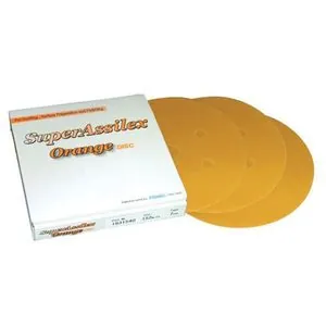 Eagle Abrasives, Inc. KOVAX Super Assilex 193-1540 Sanding Disc, 6 in Dia, 1200 Grit, Orange, Dry, Hook and Loop Attachment, 7 Holes