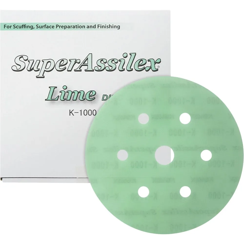 6" Super Assilex Dustless Discs - Lime 7/H-K-1000