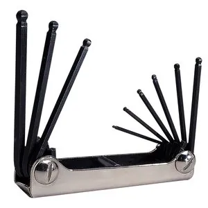 Eklind Tool Company 9-Piece SAE Ball End Fold-Up Hex Key Set