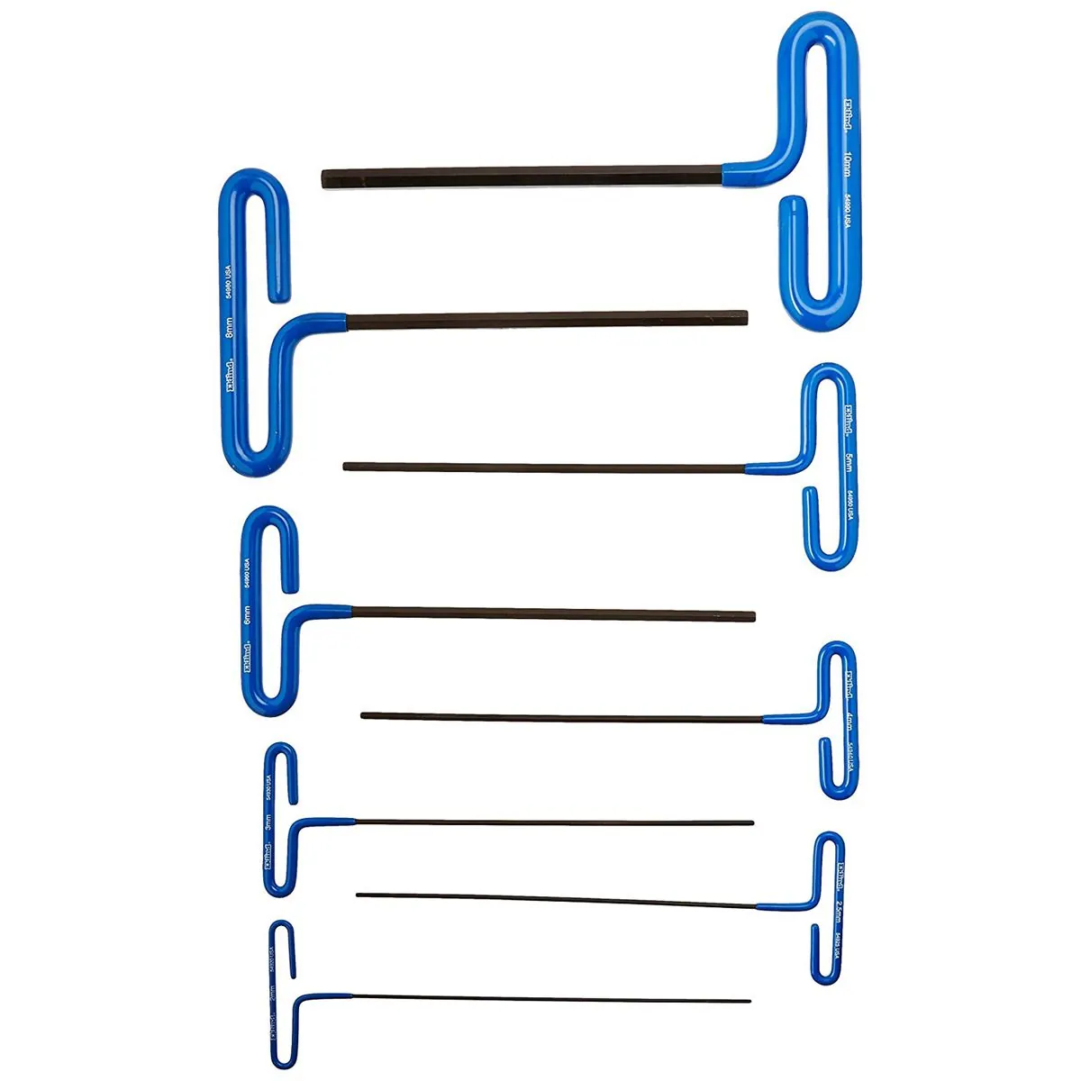 Eklind Tool Company HEX KEY SET 8 PC T-HANDLE 9IN. METRIC 2-10MM CUSH