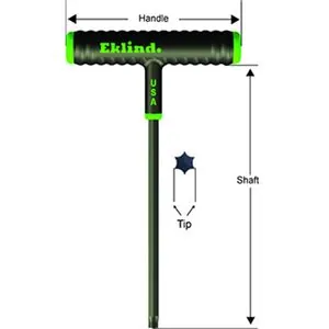 Eklind Tool Company Power-T T-Handle Torx Key T45