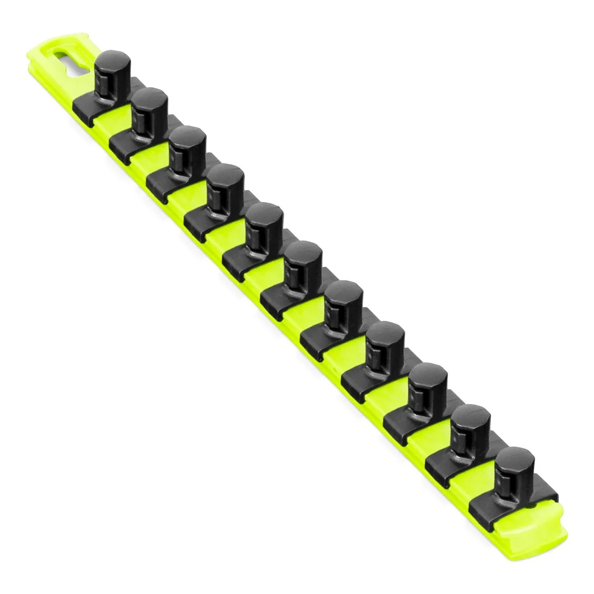 Ernst Mfg. 13” Socket Organizer with 11 Twist Lock Clips - HI-VIZ - 1/2”