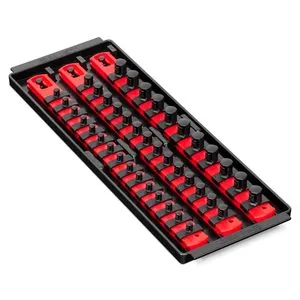Ernst Mfg. 3 Rail Twist Lock Socket Boss 13", Red - 1/4", 3/8" & 1/2"