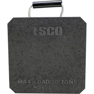 20 Ton Jack Plate 12" X 12" X 1" with Orange Rope Handle