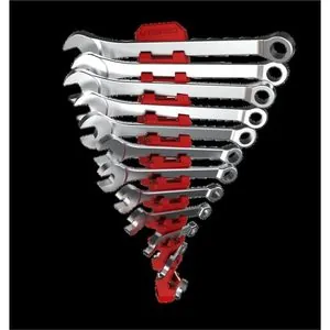 E-Z Red Magnetic Flexible 12 Slot Wrench Holder - Red