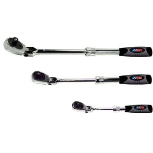 E-Z Red 3 Piece Locking Flex Head/Extenable Ratchet set