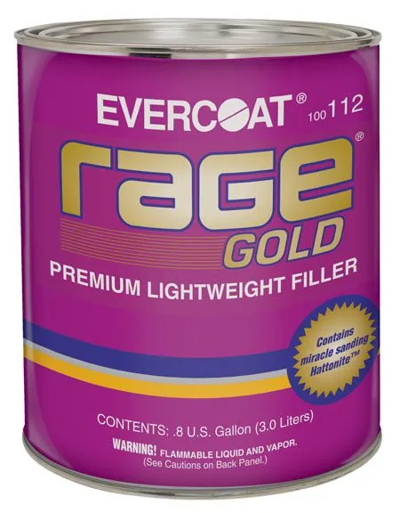 Rage Gold Premium Lightweight Body Filler, .8 GAL (3.0 LT)
