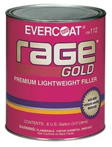 Rage Gold Premium Lightweight Body Filler, 3-Gallon