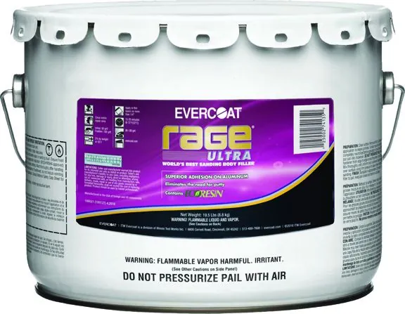 Rage Ultra Sanding Body Filler, 3 Gallon