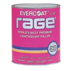 Fibre glass Evercoat Rage 100105 Lightweight Premium Body Filler, 750 mL Can, Gray, Liquid