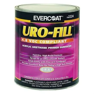 Fibre glass Evercoat URO-FILL 102224 Acrylic Urethane Primer Surfacer, 3.78 L Can, Gray, 4:1 Mixing