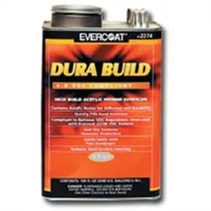 Fibre glass Evercoat 102274 Fast Drying Dura Build Acrylic Primer, 1 gal Round Can, Gray, 1200 sq-ft/gal Coverage