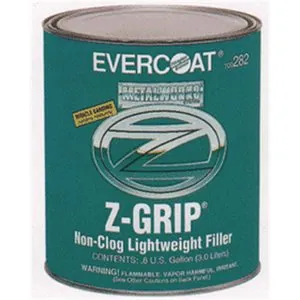 Fibre glass Evercoat Z-GRIP 100282 Performance Lightweight Body Filler, 3 L Can, Green-Yellow, Liquid