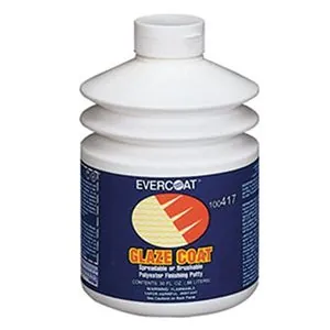 Fibre glass Evercoat GLAZE COAT 100417 Flexible Polyester Glazing Putty, 30 oz Pump, Thixotropic Liquid