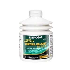 Fibre glass Evercoat METAL GLAZE Ultra 100425 Sanding Polyester Putty, 880 mL Pumptainer, Green, Liquid