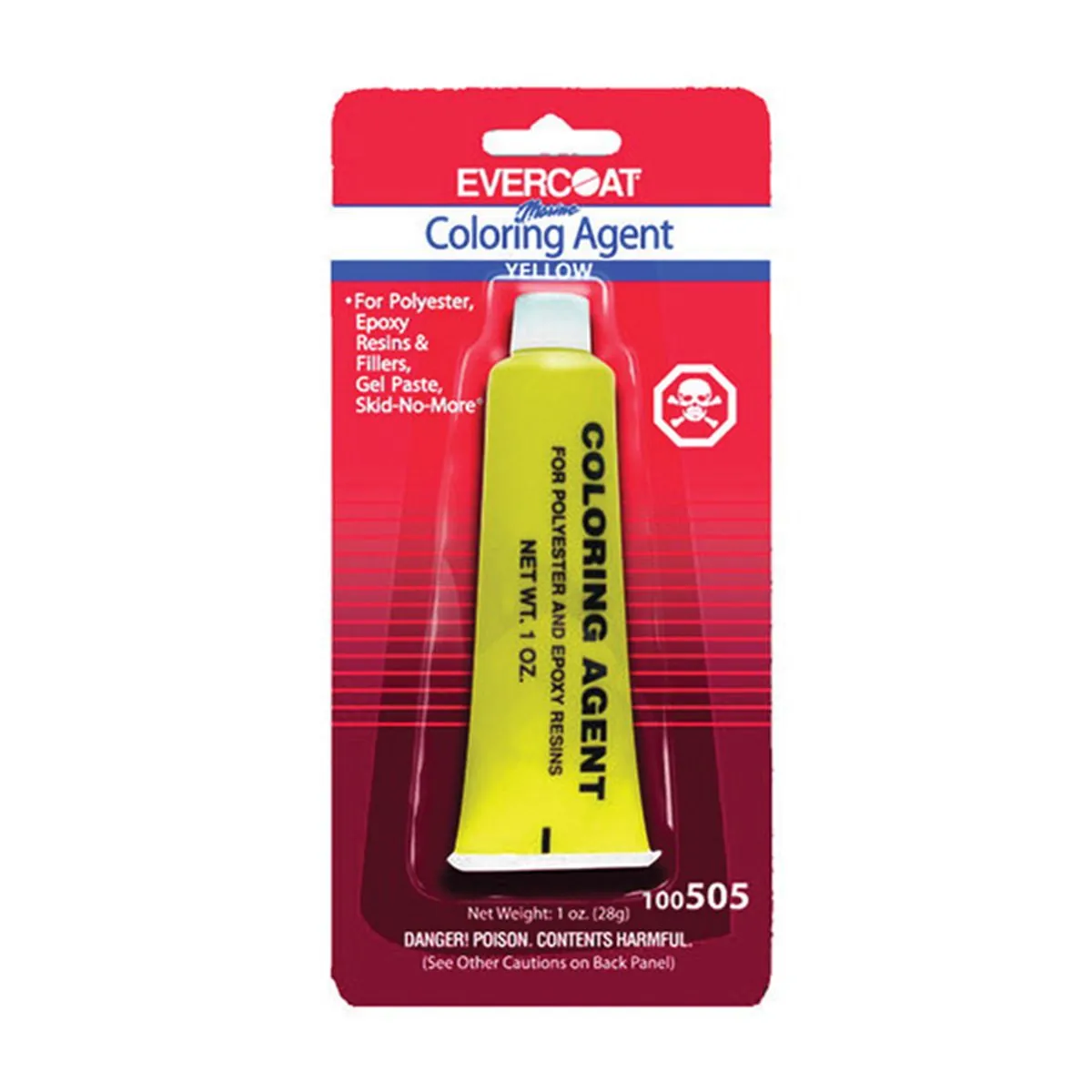 Fibre glass Evercoat 100505 Color Agent, 1 oz Tube, Yellow, Liquid