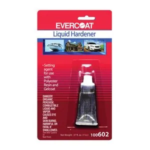 Fibre glass Evercoat 100602 Liquid Hardener, 11 cc Tube, Clear, Liquid