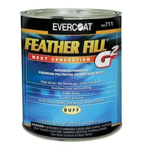 Fibre glass Evercoat FEATHER FILL G 2 100711 High-Build Polyester Primer Surfacer, 1 gal Round Can, Buff