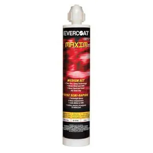 Fibre glass Evercoat MAXIM 100813 Medium Set Bonding Adhesive, 250 mL Cartridge, Gray, Paste, 12 hr Curing