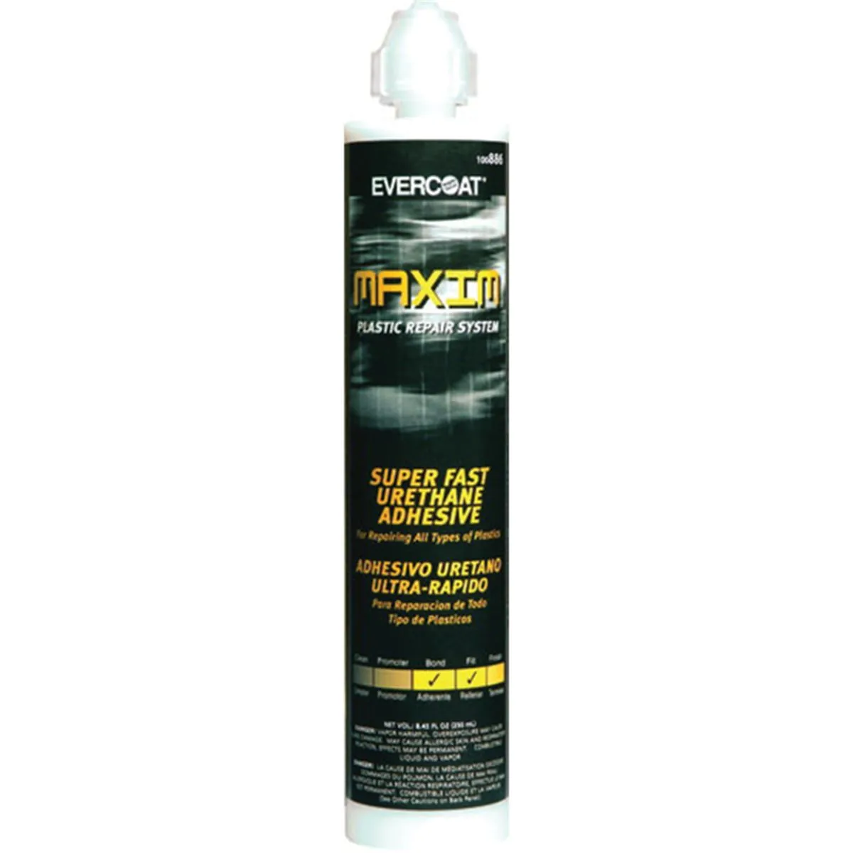 Fibre glass Evercoat MAXIM 100886 Super Fast Urethane Adhesive, 250 mL Bottle, Beige, Liquid, 1 hr Curing