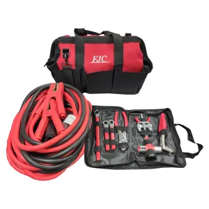 FJC BOOSTER CABLES IN TOOL BAG 2/0 GA. 25 FT - 800 AMP CLAMP - COM DUTY