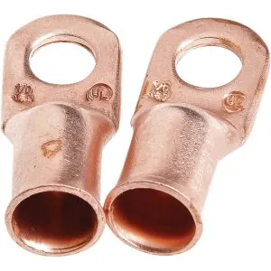Lug for Number 1/0 Cable, 3/8in Stud,Prem Copper