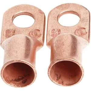 Lug for Number 2/0 Cable,3/8in Stud, Prem Copper