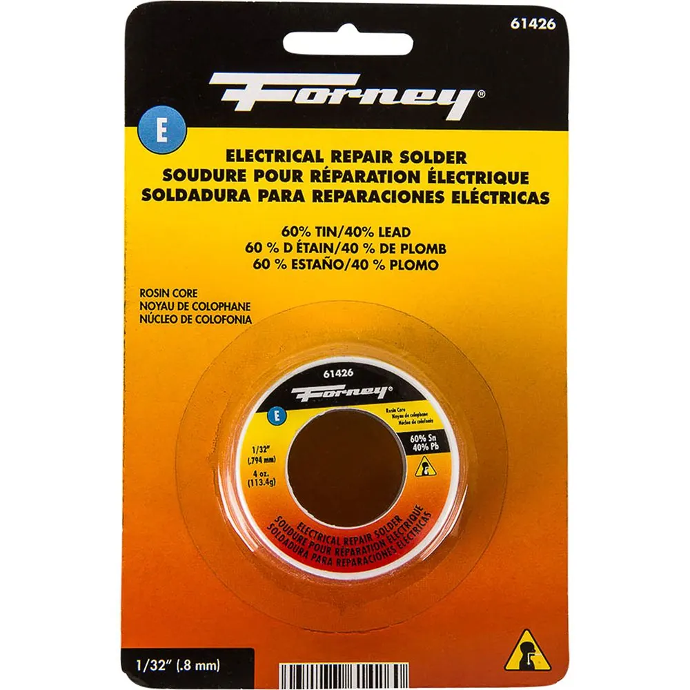 Solder,Electrical Repair,Rosin Core, 1/32 in 4oz