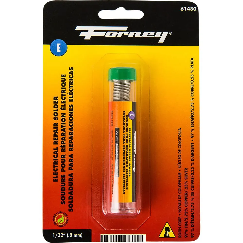 Solder,LeadFree,ElectRepair,RosinCore,1/32",.3oz