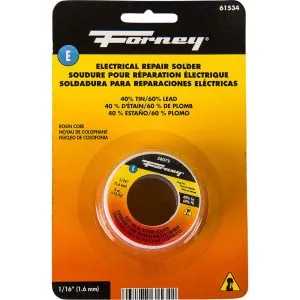 Solder,Electrical Repair,RosinCore,1/16"in, 4oz
