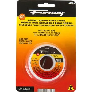 Solder,GenPurpose Repair, Acid Core, 1/8 in, 4oz